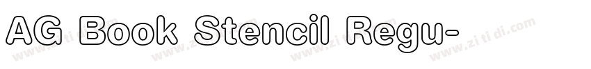 AG Book Stencil Regu字体转换